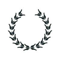 Set of wreaths and branches with leaves. Hand drawing laurel wreaths and branches collection. vector