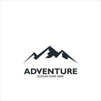 vector logo black mountain, adventure, forest, outdoor vector