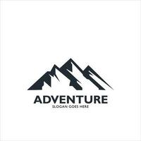 vector logo black mountain, adventure, forest, outdoor vector