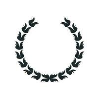 Set of wreaths and branches with leaves. Hand drawing laurel wreaths and branches collection. vector