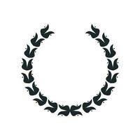 Set of wreaths and branches with leaves. Hand drawing laurel wreaths and branches collection. vector