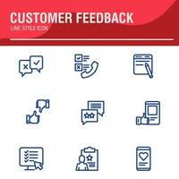 Testimonial, Customer Feedback and User Experience related icon set vector