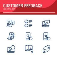 Testimonial, Customer Feedback and User Experience related icon set vector