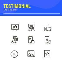 Testimonial, Customer Feedback and User Experience related icon set vector