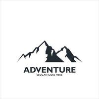 vector logo black mountain, adventure, forest, outdoor vector