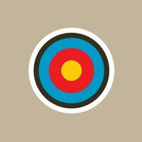 Archery target set. Shoting target set. Set of targets at white background. Concept of archery or reaching the goal in business. Vector illustration