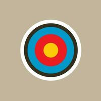 Archery target set. Shoting target set. Set of targets at white background. Concept of archery or reaching the goal in business. Vector illustration