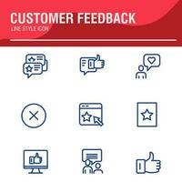 Testimonial, Customer Feedback and User Experience related icon set vector