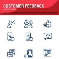 Testimonial, Customer Feedback and User Experience related icon set vector