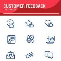 Testimonial, Customer Feedback and User Experience related icon set vector