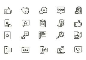 Testimonial, Customer Feedback and User Experience related icon set vector