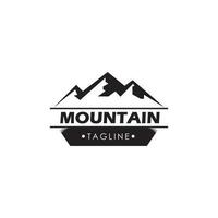 Mountain logo, Mountain expedition and rock climbing vector icons.