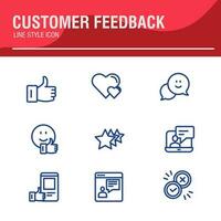 Testimonial, Customer Feedback and User Experience related icon set vector