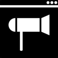 Digital marketing or megaphone on web page icon. vector