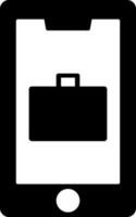Online job or business app in smartphone icon. vector