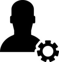 User setting icon in Black and White color. vector