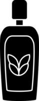 Black and White essential oil icon in flat style. vector