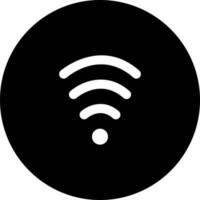 Wifi o señal icono en plano estilo. vector