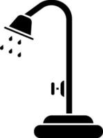 Shower icon or symbol in Black and White color. vector