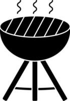 parrilla glifo icono en plano estilo. vector