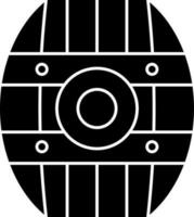 Barrel glyph icon in Black and White color. vector