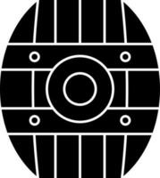 Barrel glyph icon in Black and White color. vector