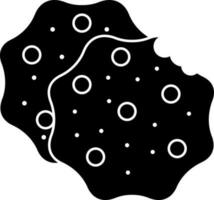 Cookie icon or symbol in Black and White color. vector