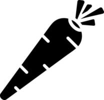 Flat style carrot icon in Black and White color. vector