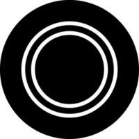 Plate icon in Black and White color. vector