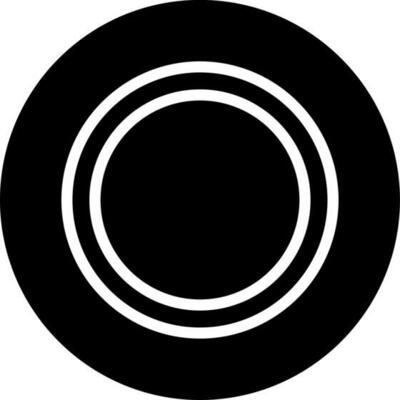 Plate icon in Black and White color.