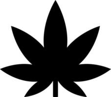 Maple leaf icon in black color. vector