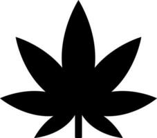 Maple leaf icon in black color. vector