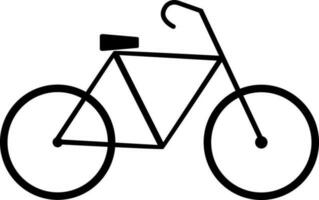 aislado bicicleta icono en negro color. vector