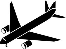 Isolated airplane icon in flat style. vector