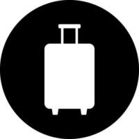 Illustration of travel bag glyph icon. vector