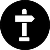Sign board icon in Black and White color. vector