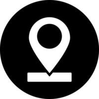 Glyph map navigation icon or symbol. vector