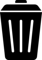 Garbage icon in Black and White color. vector