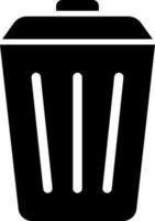 Garbage icon in Black and White color. vector