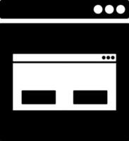 negro y blanco diálogo caja en página web icono. vector