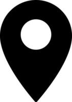 Navigation pin icon in Black and White color. vector