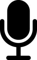 Microphone glyph icon or symbol. vector