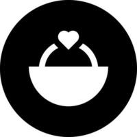 Gift wicker or baskets glyph icon in flat style. vector