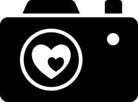 Black and White illustration of digital camera icon. vector