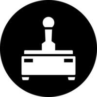 Glyph joystick icon or symbol in flat style. vector