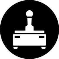 Glyph joystick icon or symbol in flat style. vector