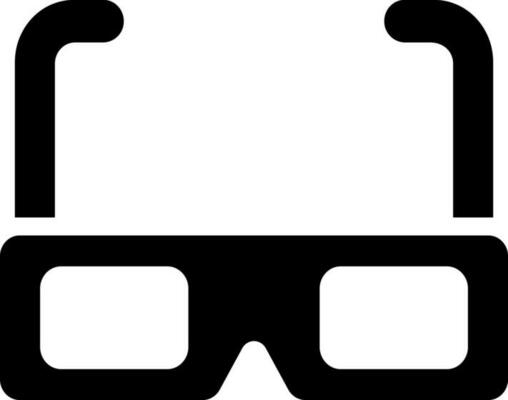 Black and White illustration of eyeglasses icon.