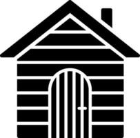 Vector illustration of hut or home icon.