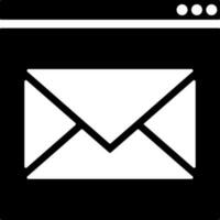 Online chatting or email glyph icon in flat style. vector