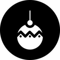 Hanging bauble glyph icon or symbol. vector